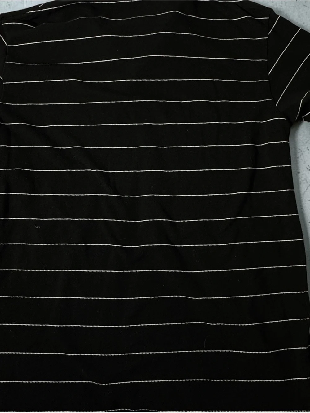 Polo Ralph Lauren Black White Striped Polo Shirt L 100% Cotton